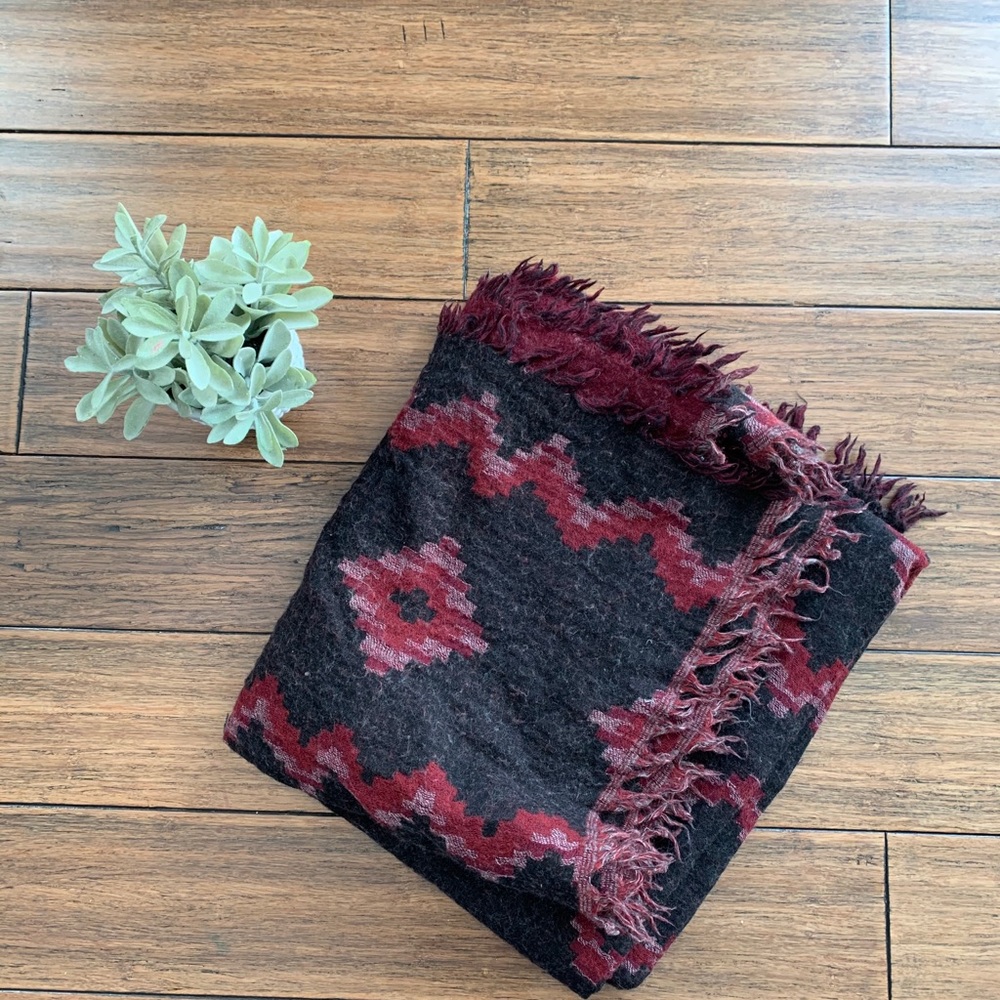 Aritzia wool blanket mosaic scarf